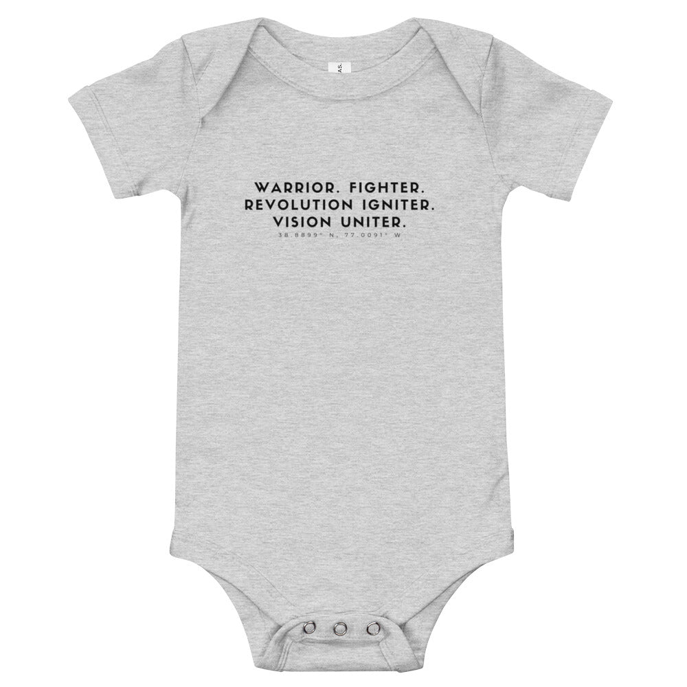 Baby- Warrior. Fighter. Uniter Onsie